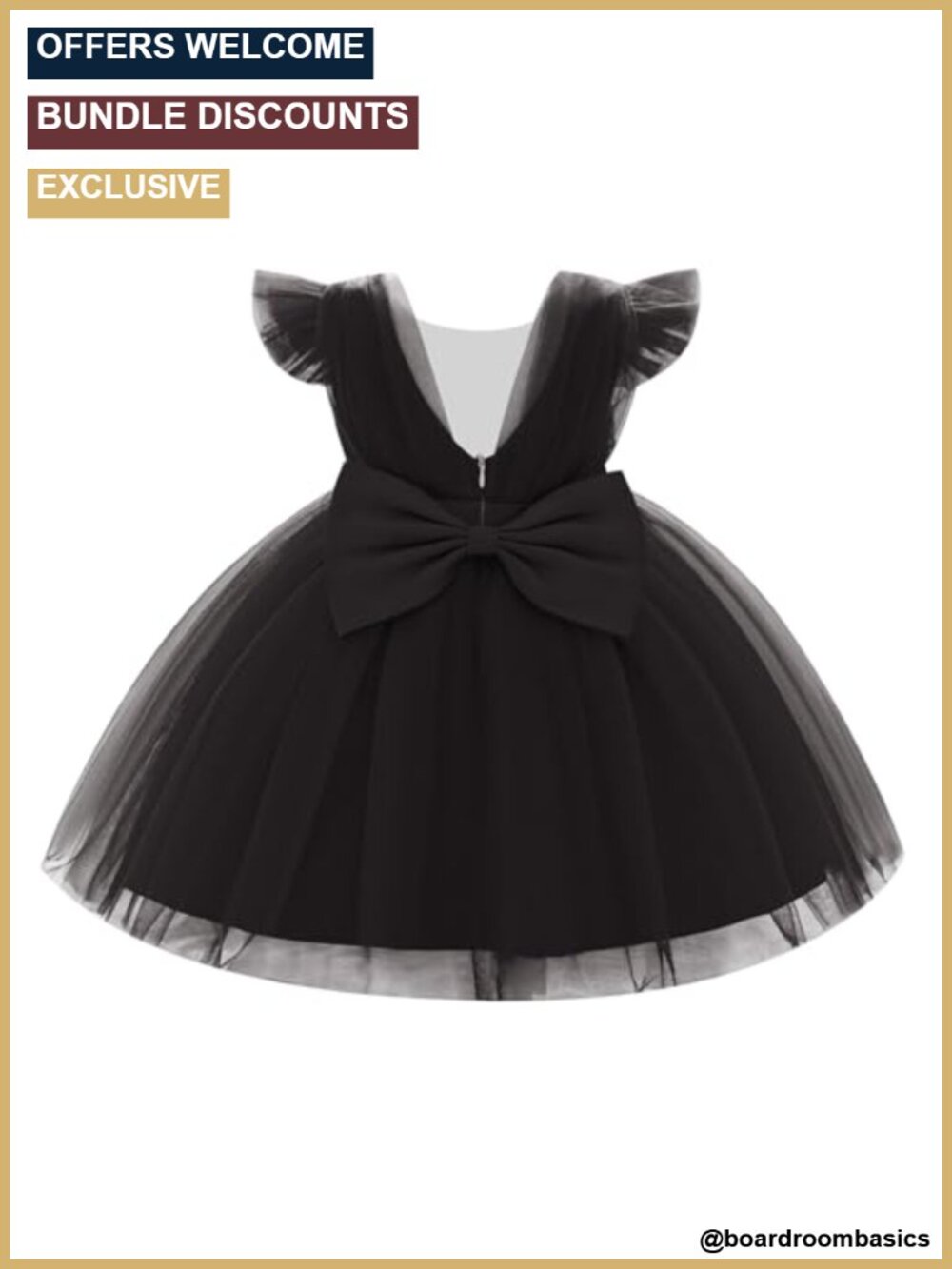 Toddler Girl Formal Tulle Dress Flutter Sleeve Birthday Wedding